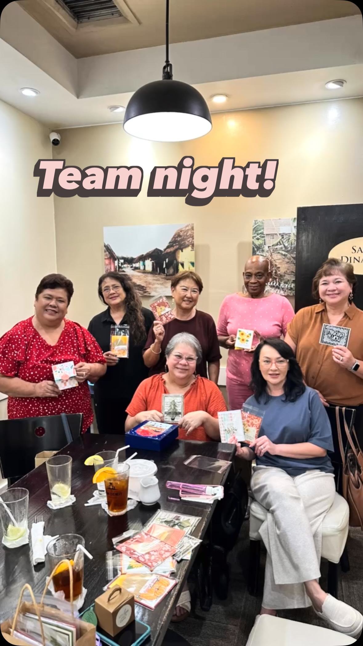 A little peek at last night’s Stamping Bee team dinner. 

Good food, plenty of conversation and, of course, a card swap!

But really, the cards are only part of it. It’s the friendships and time around the table that make these evenings special. 💛

#thestampingbee #StampinUp #cardmaking #papercrafting #BuzzingWithCreativity