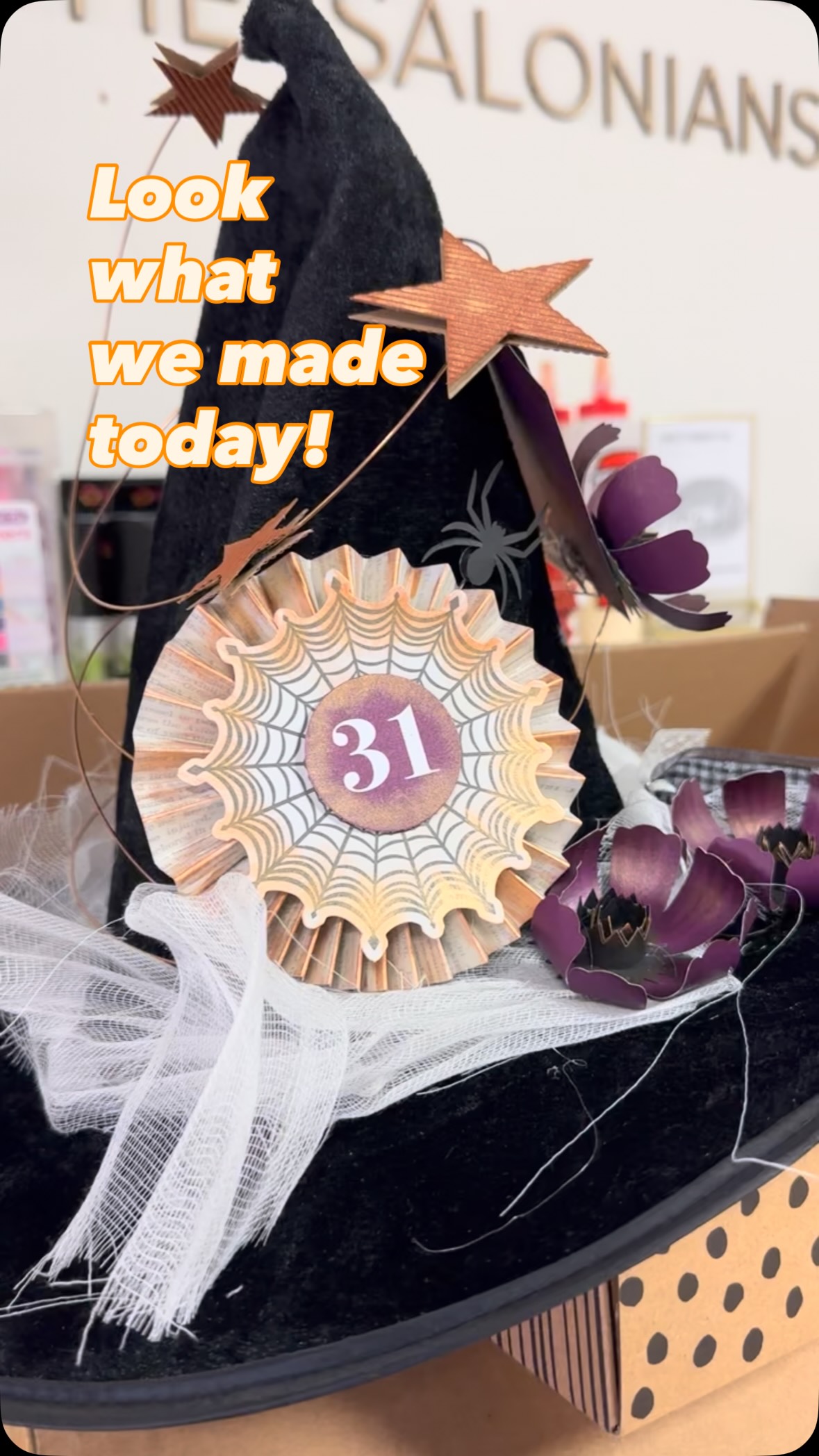 Look what we made today! 🎃

Such a fun afternoon at our Whimsy Witch Hat workshop at Builders Creative Community Studio.

Everyone started with the same basic project, but I loved watching each hat take on a personality of its own as everyone arranged and added the little details. ✂️

That’s one of my favorite things about crafting—there really is no “right” way. Just make it yours.

Thanks to everyone who joined me around the table today. I loved seeing your finished creations! 💛🐝

#thestampingbee #guamcraftingcommunity #papercrafting #StampinUp
