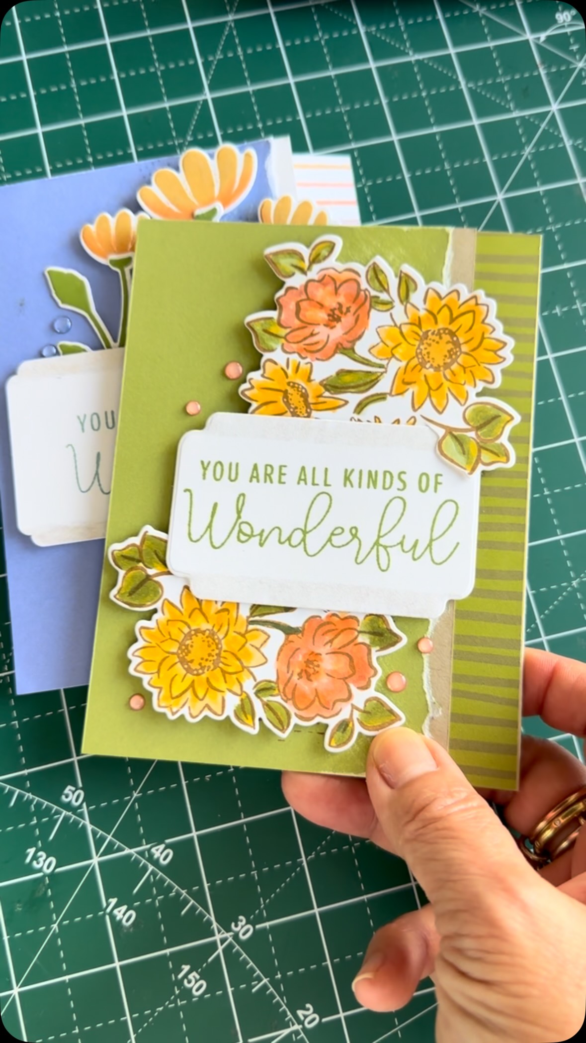 A card created during our recent Virtual Card Retreat caught my eye, so I decided to put my own spin on it.

Same inspiration, a different interpretation! That’s the beauty of cardmaking—take an idea, use what you have, and make it your own. 🐝

#TheStampingBee #BuzzingWithCreativity #StampinUp #CardMaking #CreativeInspiration